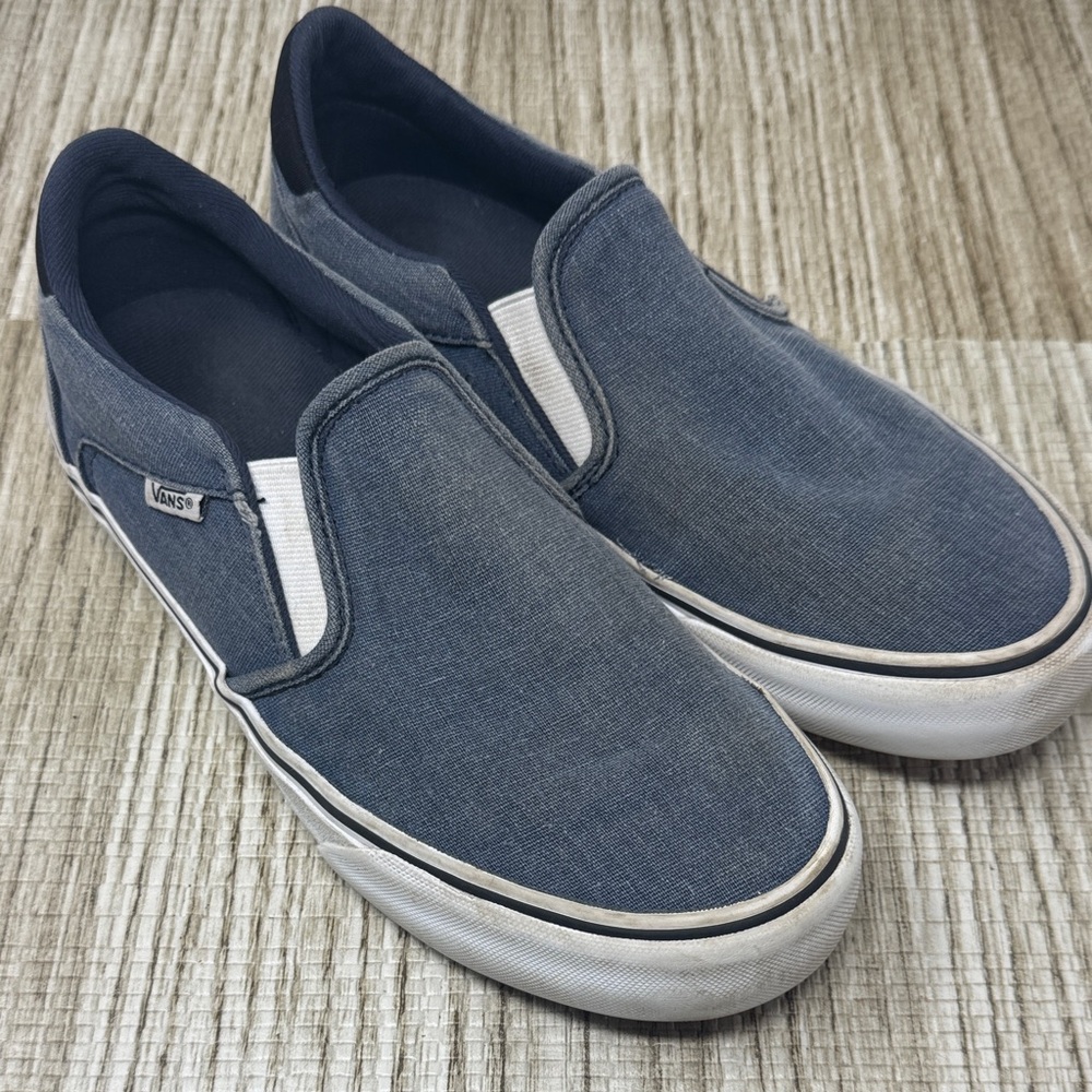 Vans Men's Denim Blue Slip-On